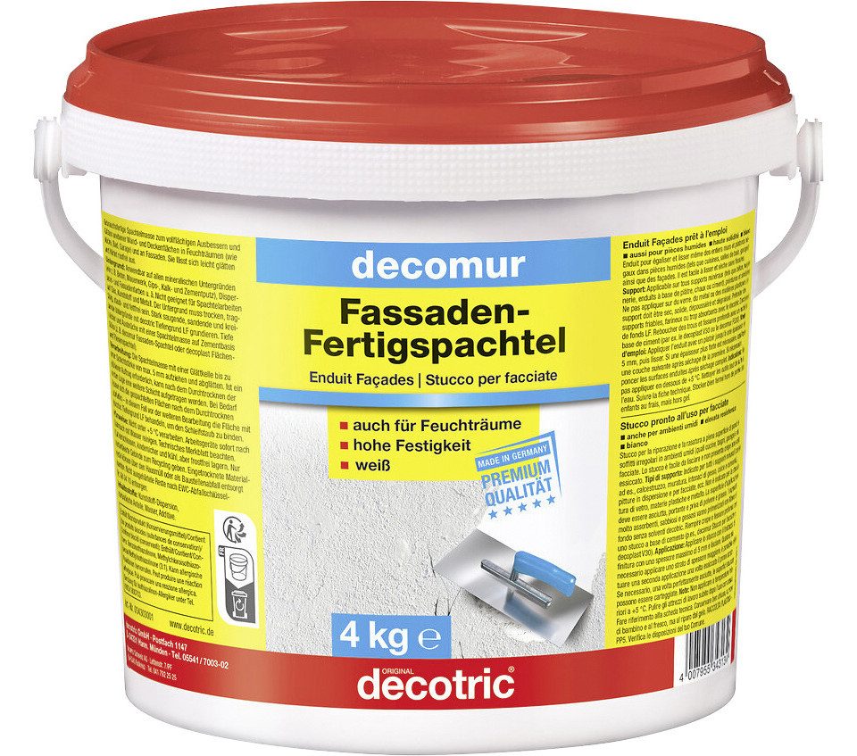 decotric® Fertigspachtel Decotric Decomur Fassaden-Fertigspachtel 4 kg