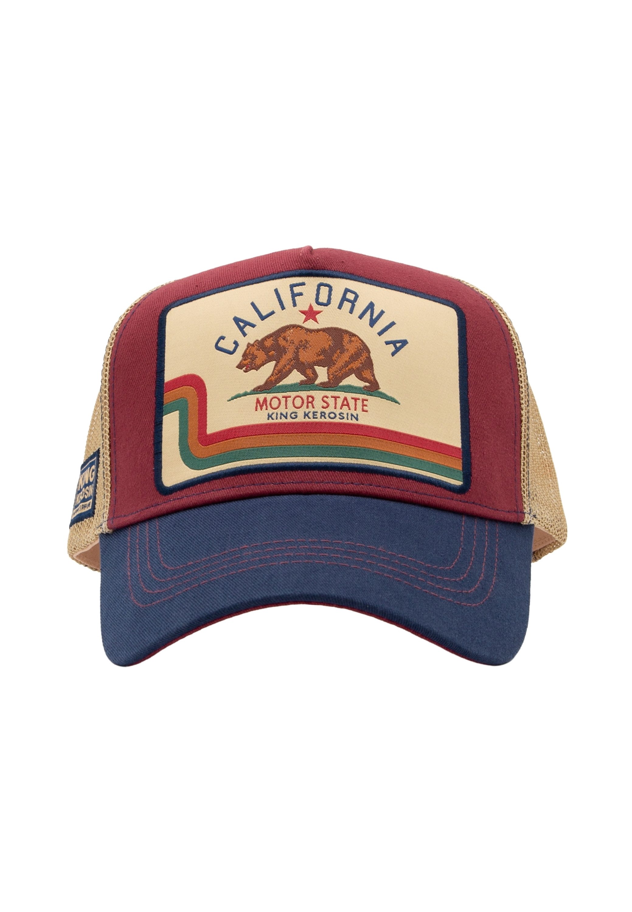 KingKerosin Trucker Cap California (1-St) mit Front-Patch