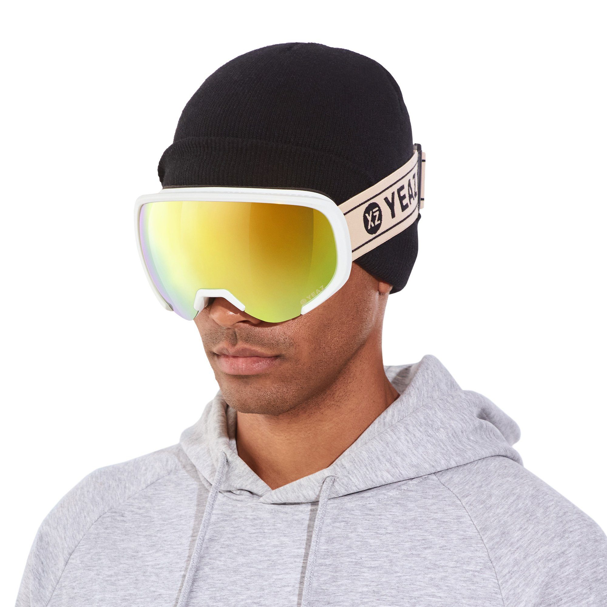 Günstiger Neuartikel YEAZ Skibrille Premium-Ski- und RUN snowboard-brille, Jugendliche Erwachsene Snowboardbrille ski- für und und BLACK