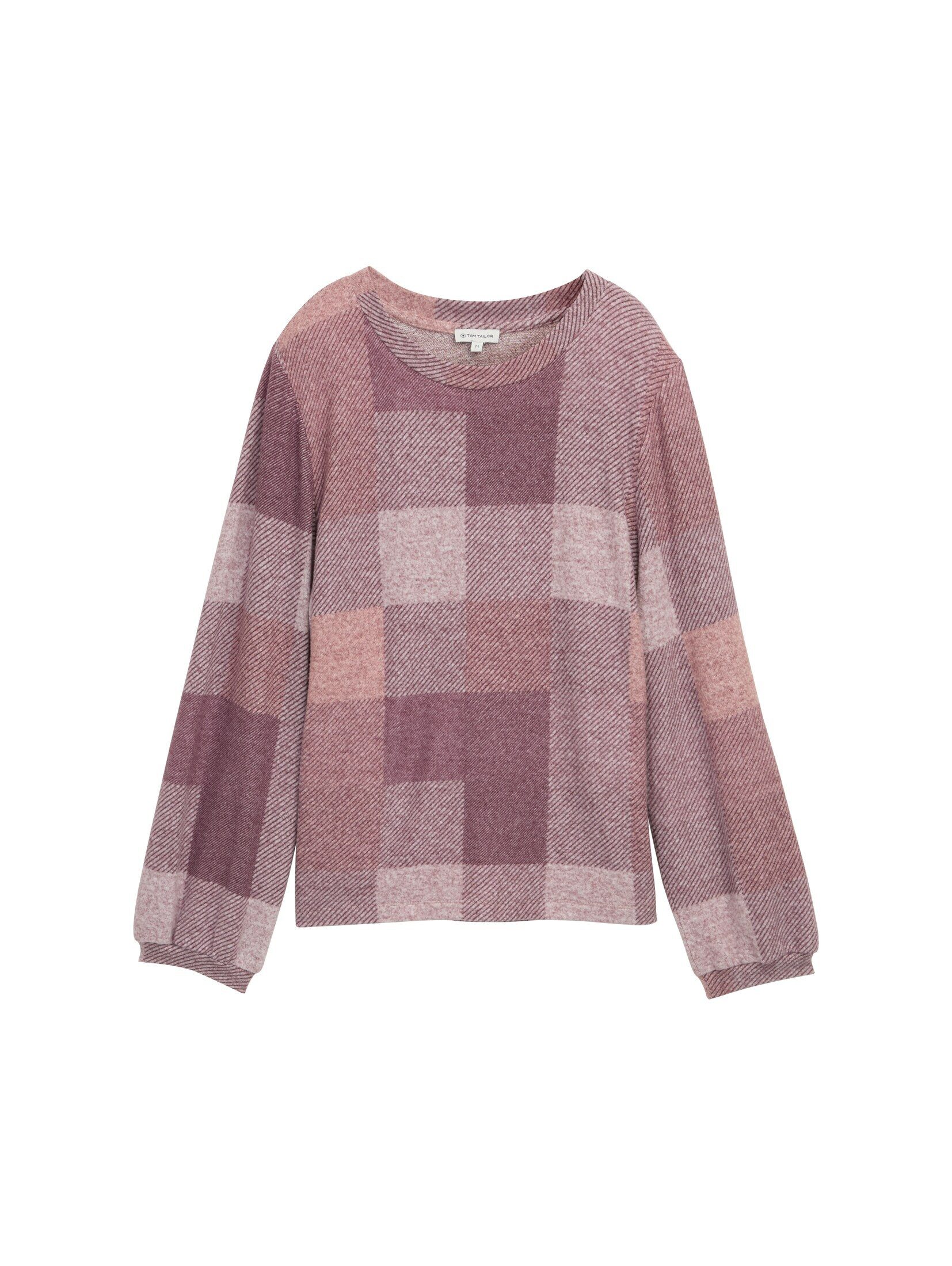 TOM TAILOR Langarmshirt T-Shirt Langarmshirt mit Muster günstig online kaufen