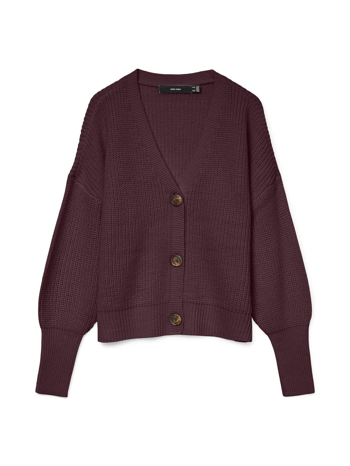 Vero Moda Strickjacke VMLEA LS V-NECK CUFF CARDIGAN NOOS Kunstfaser, regular fit – Bild 5 von 5