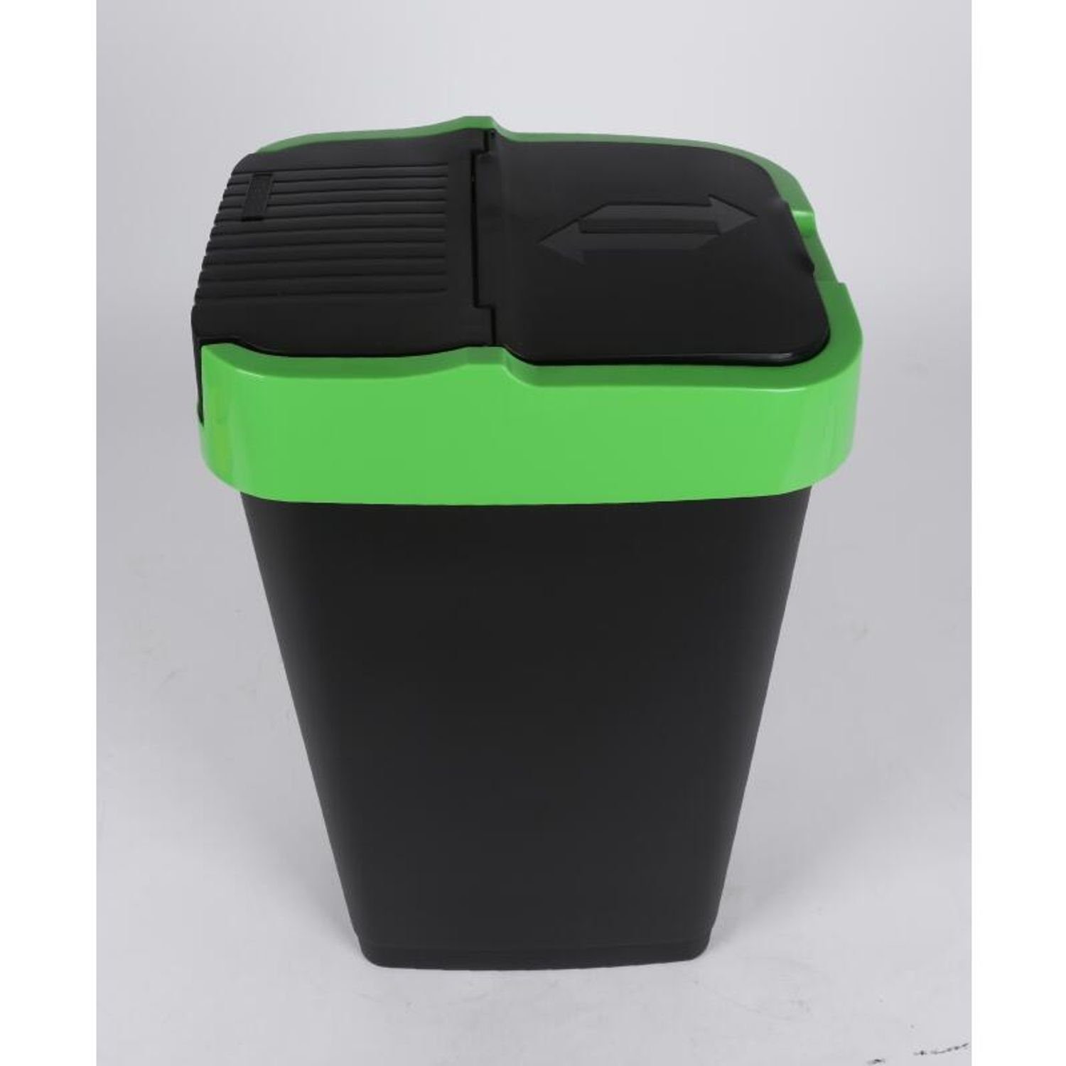 Heidrun Mülleimer 6x Abfalleimer 60L mit Schwing-Klappdeckel 40x33x67cm Mülltonne groß