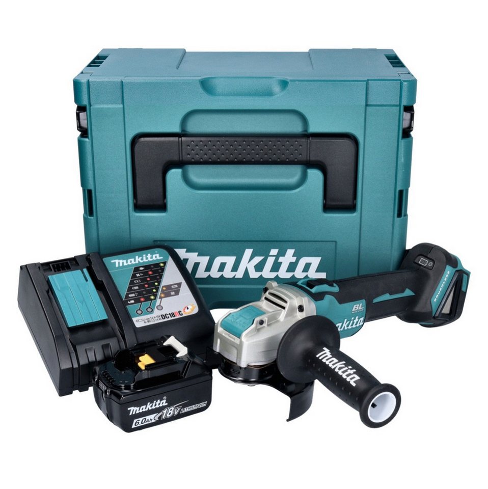 Thumbnail - Makita Winkelschleifer DGA 521 RG1X1J Akku Winkelschleifer 18 V 125 mm X-LOCK Brushless + 1x