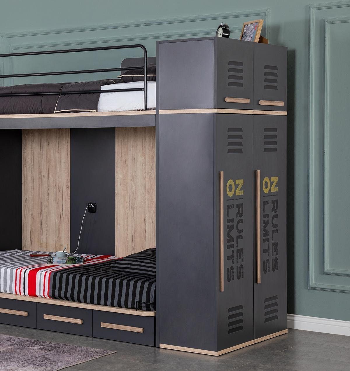 Elegantes Etagenbett JVmoebel Betten, Etagen Hochbett Made Bett In Luxus Kinderzimmer Europe Jugendbett