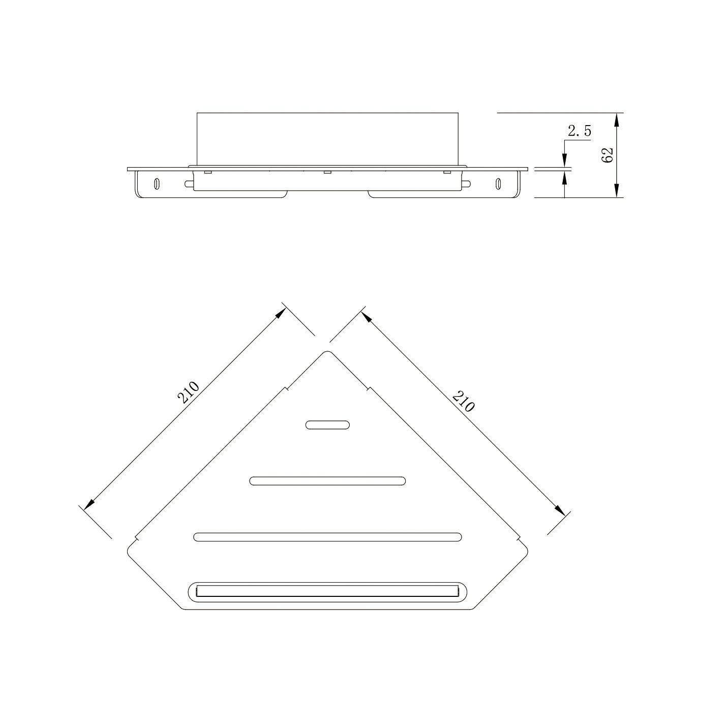 Bernstein Duschablage DA909, Eck / Badregal / Wandregal / Duschregal / Abla günstig online kaufen