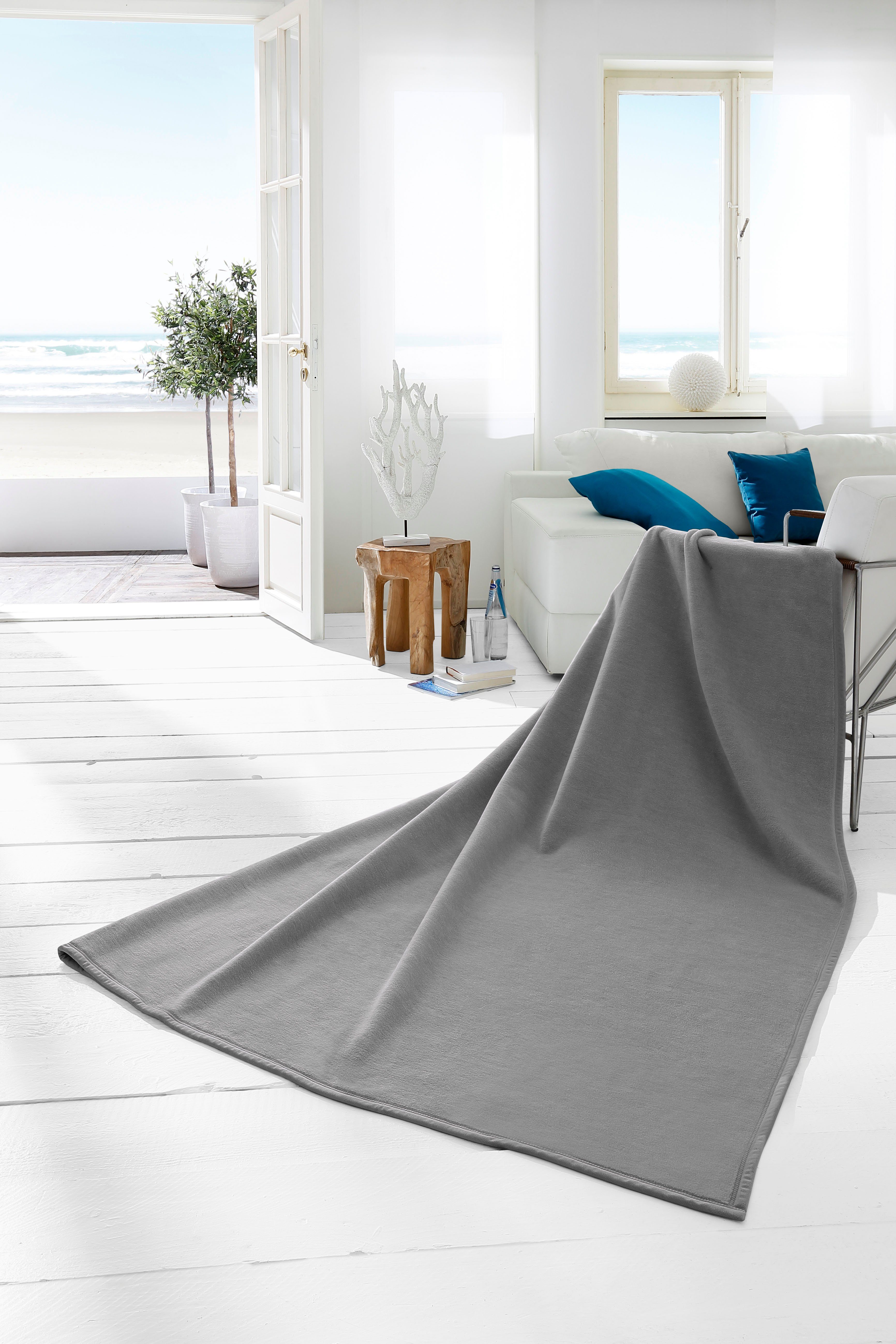 Wohndecke My Home, my home, mit hohem Baumwollanteil, made in Germany