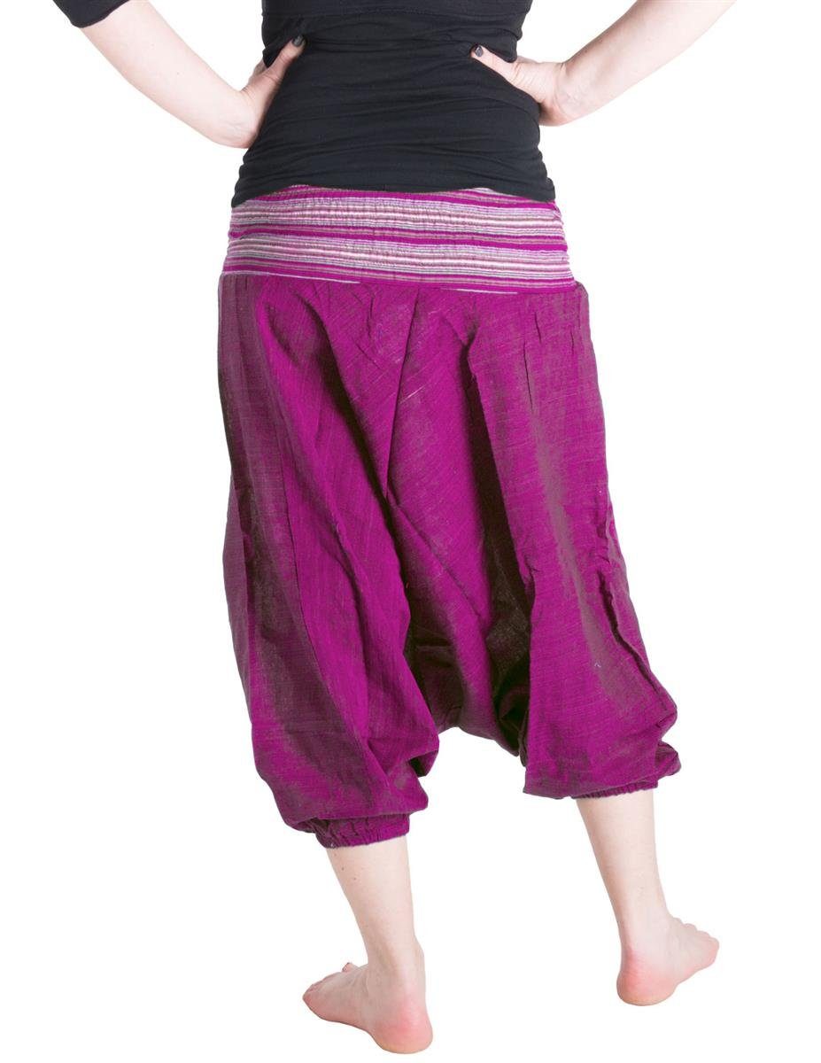Vishes Haremshose Dreiviertel Haremshose elastischer gesmokter günstig online kaufen