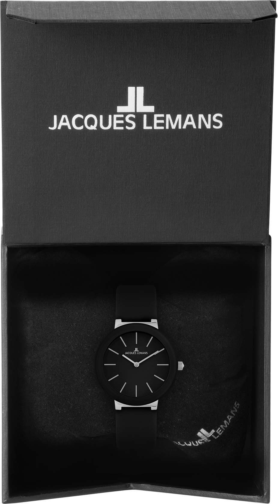 Jacques Lemans Quarzuhr Monaco 42-9A, Armbanduhr, Damenuhr, Crystexglas, Lederarmband