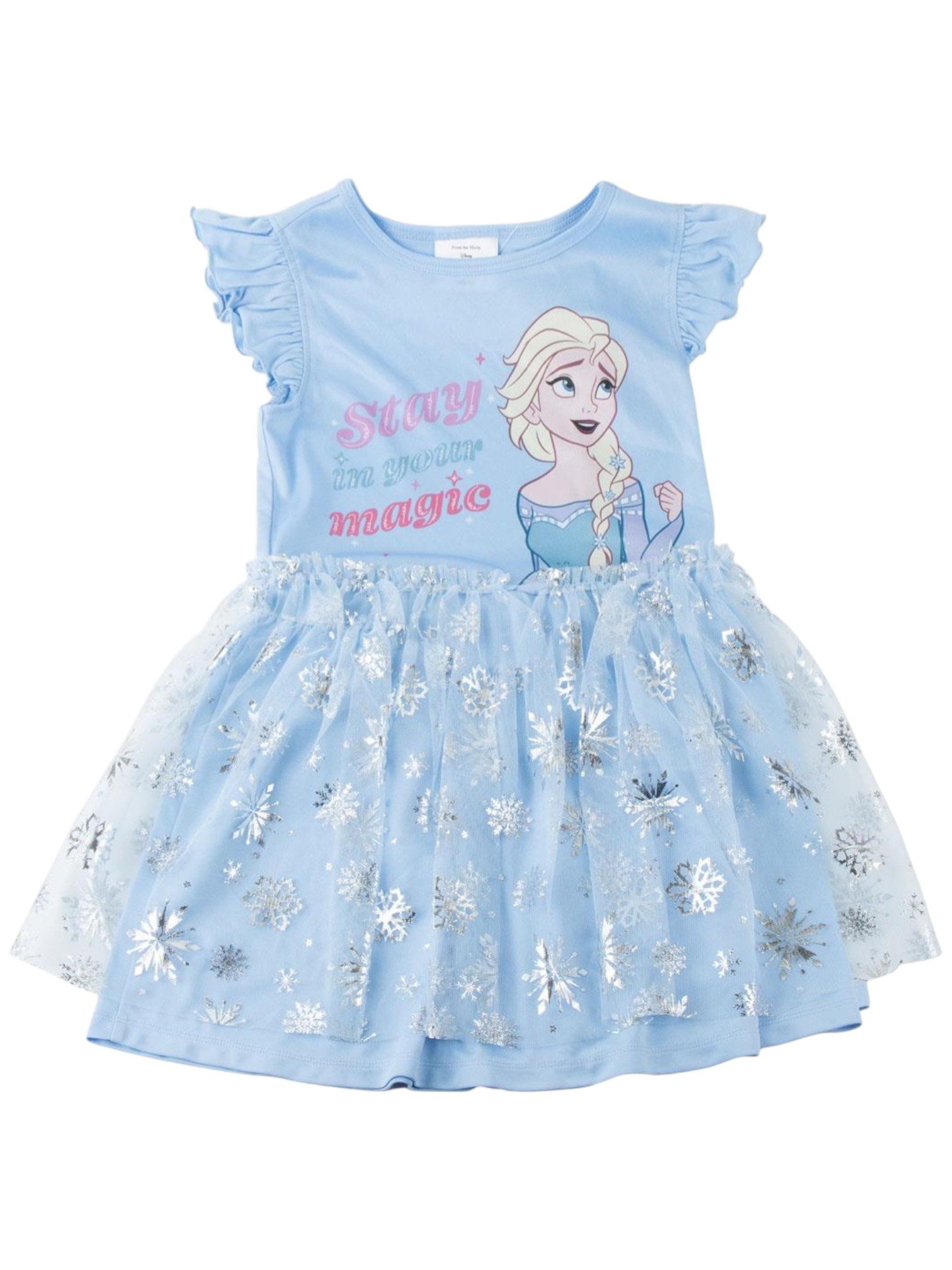 Cerdá Sommerkleid Disney Frozen - Elsa Mädchen Jerseykleid mit Tüll Gr. 98 - 116 cm