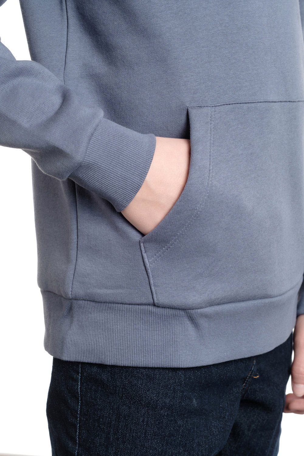 Chinablue-Grey & Jones Kapuzenpullover Jack Unifarbe Junior