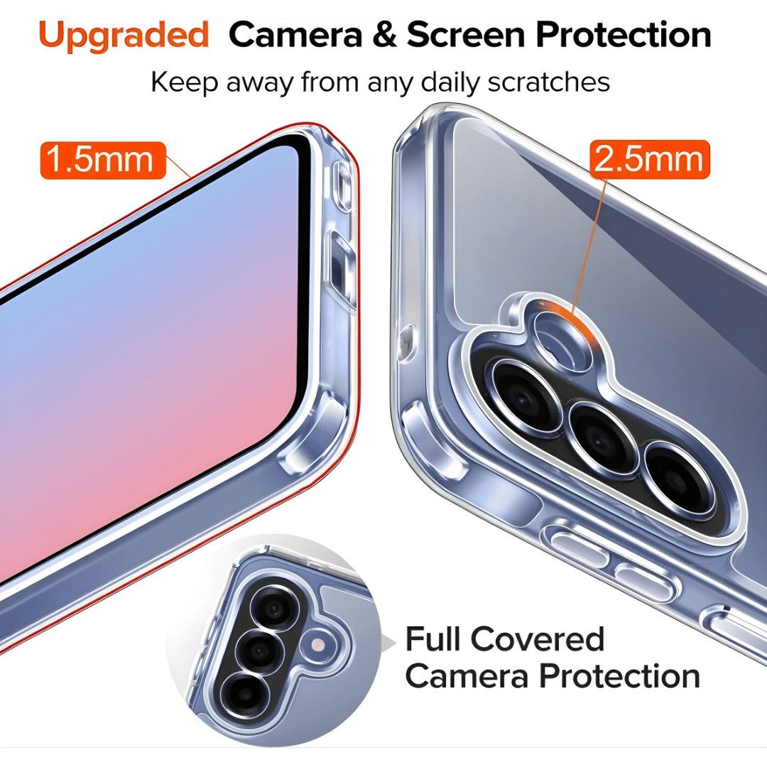 SmartUP Smartphone-Hülle + 2X Schutzglas für Samsung Galaxy A37 5G Panzerfolie Display Case 9H 6,7 Zoll, integrierter Kameraschutz – Bild 4 von 5