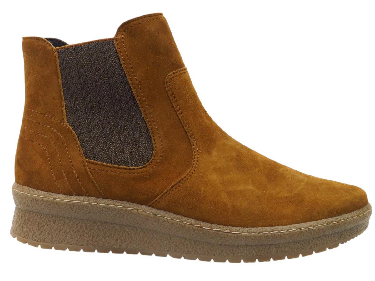 Chevro cognac Chelsea Stiefelette