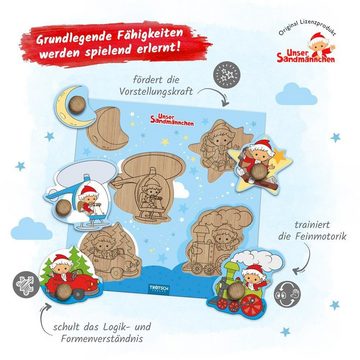 Trötsch Verlag Puzzle Trötsch Unser Sandmännchen Holzlegespiel Fahrzeuge, Puzzleteile