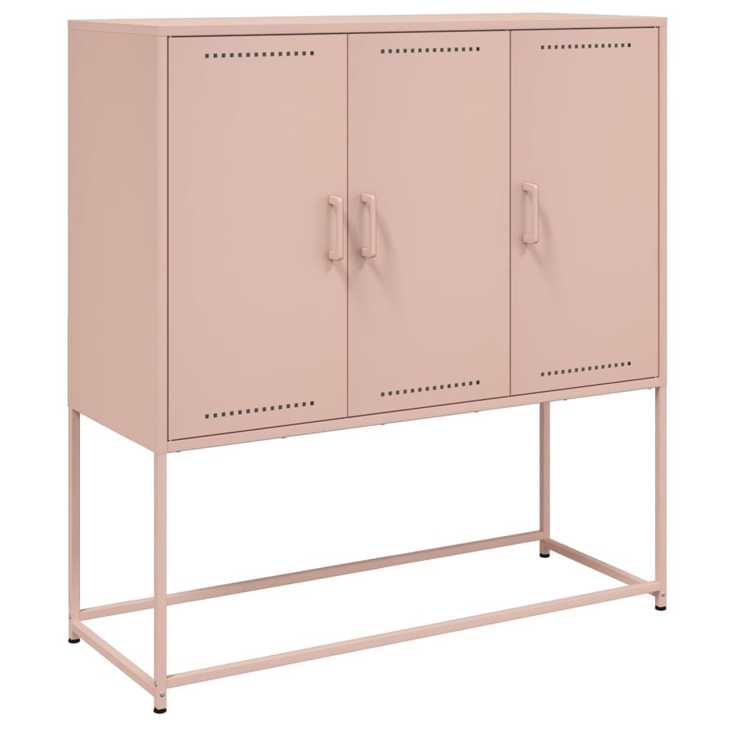 vidaXL Highboard Highboard Rosa 100,5x39x107 cm Stahl (1 St)