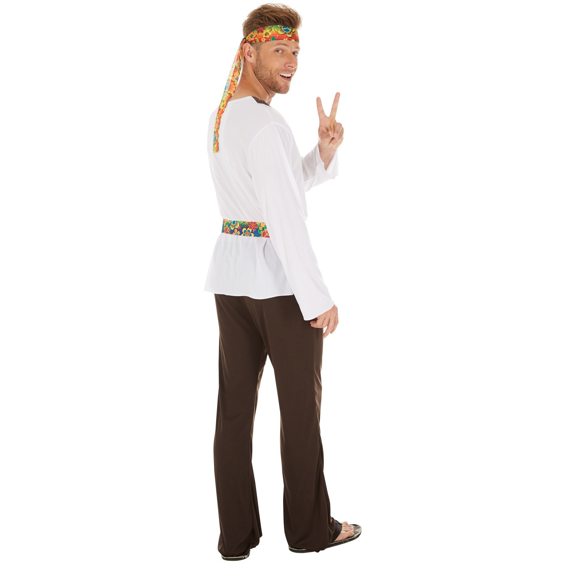 dressforfun Hippie-Kostüm Herrenkostüm Hippie Jimmy, Jersey-Elastik-Langarmshirt