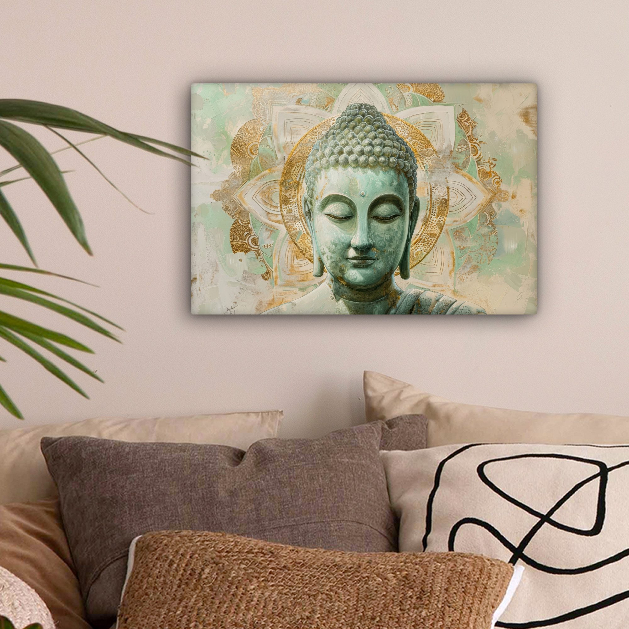 OneMillionCanvasses® Leinwandbild Buddha - Mandala - Modern - Spiritualität günstig online kaufen