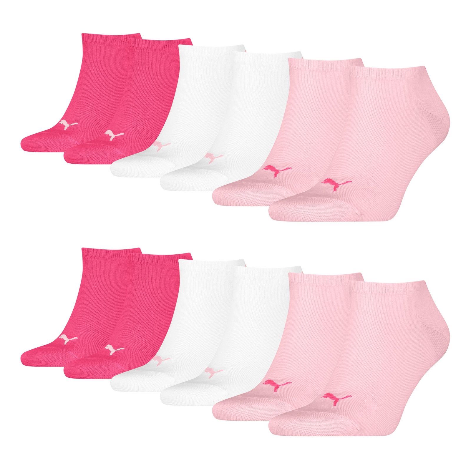 PUMA Sneakersocken Soft Cotton (6-Paar) mit Cat-Logo und PUMA-Schriftzug