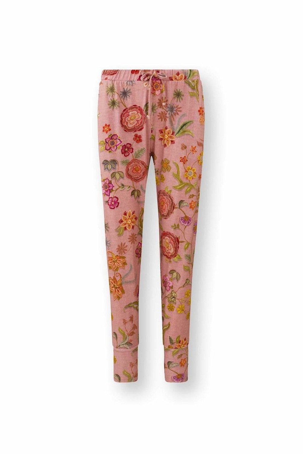 PiP Studio Homewearhose Bobien Lange Hose Coco Flower Koralle