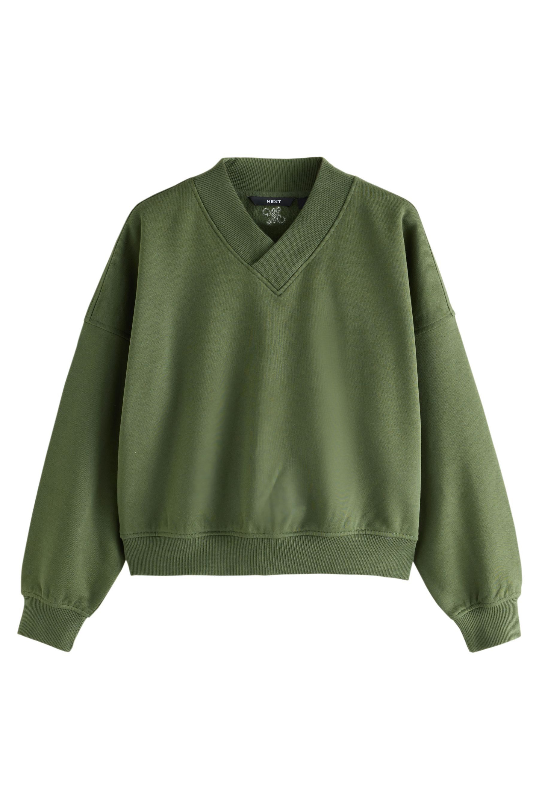 Next Sweater Sweatshirt mit V-Ausschnitt (1-tlg)