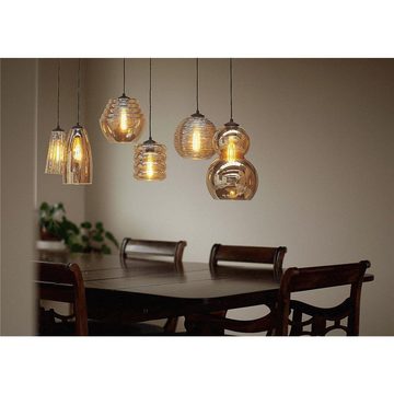 masterlight Pendelleuchte Hängelampe Hängeleuchte Quinto 8-flammig Rauchglas 130x25cm, Leuchtmittel nicht enthalten, Lichtfarbe ist abhängig vom Leuchtmittel, exklusiv und handgefertigt