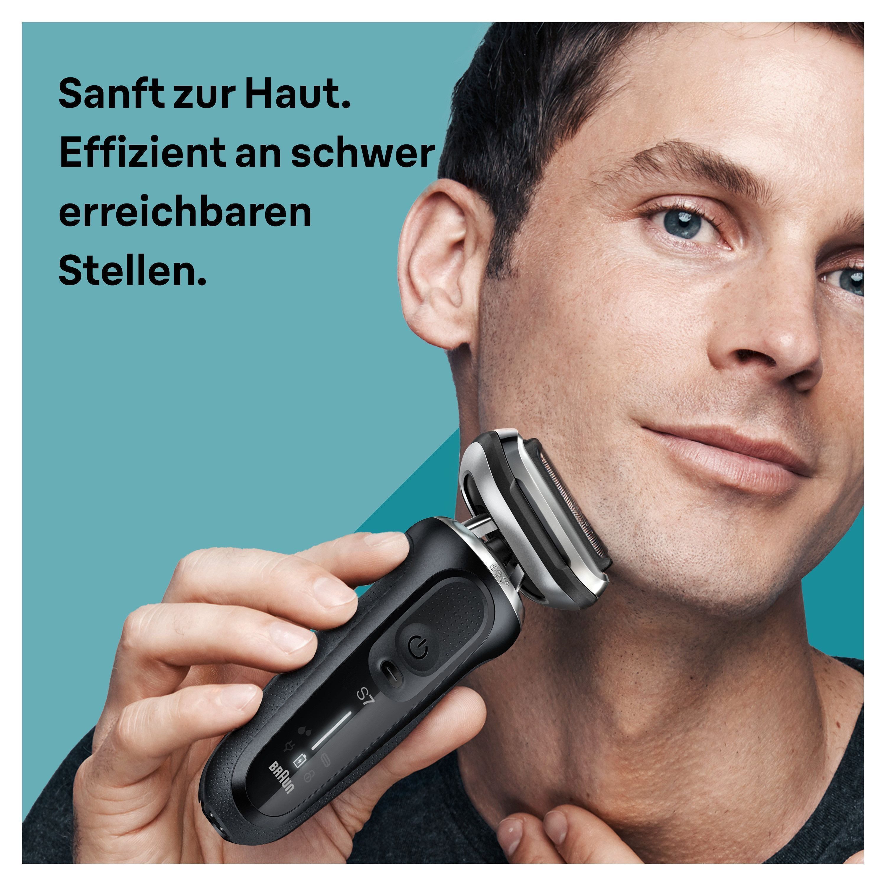 Braun Elektrorasierer Series 7 71-N1200s, Aufsätze: 2, SmartClick-Präzisionstrimmer, 360° Flex, Wet&Dry
