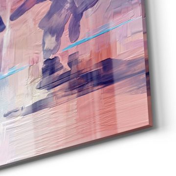DEQORI Glasbild 'Abstrakte, berühmte Hände', 'Abstrakte, berühmte Hände', Glas Wandbild Bild schwebend modern