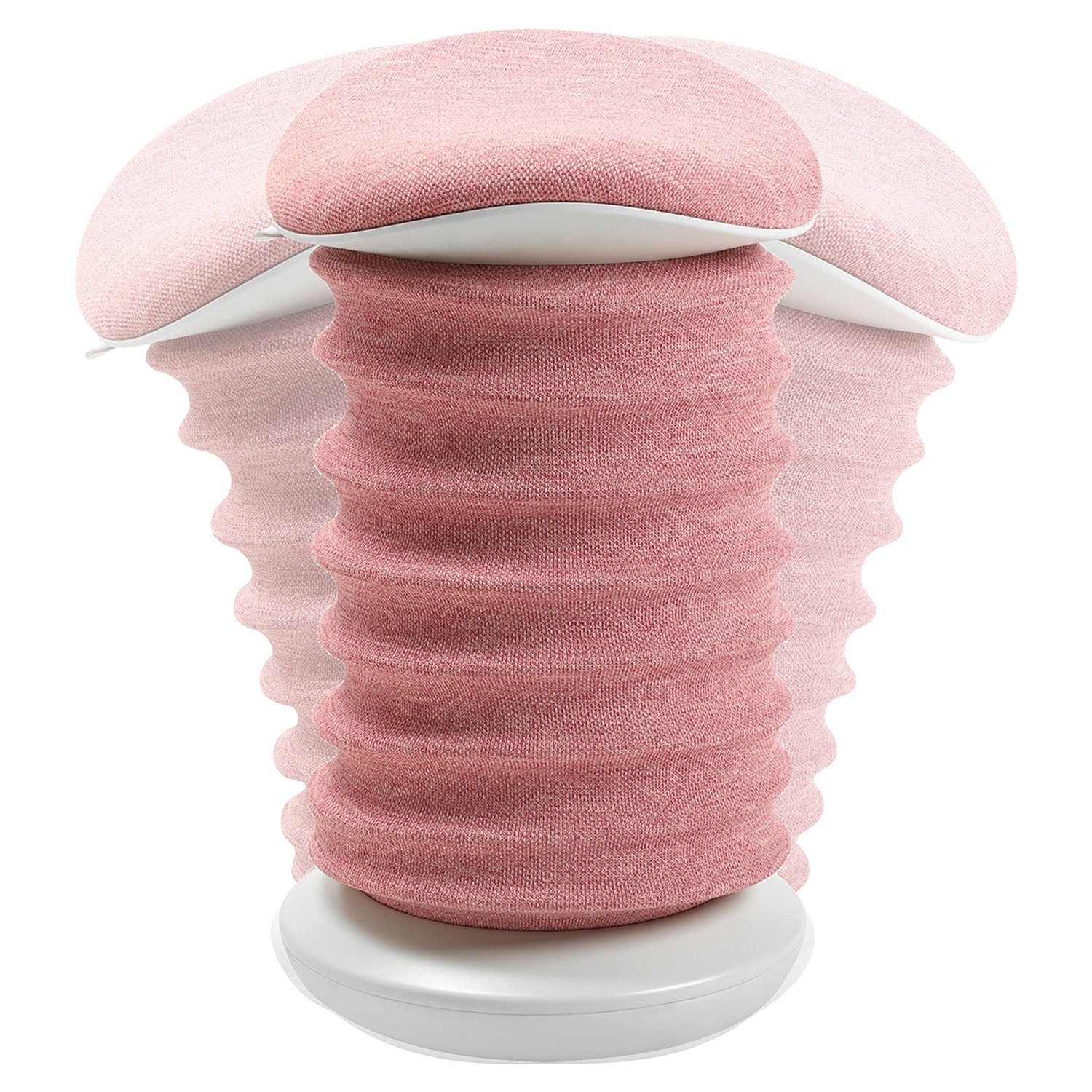 TOPSTAR Sitzhocker SITNESS 4D, Rose, Weiß, Polyester, Ø 36 x H 64 cm, Höhenverstellbar, mit Federmechanik, Ergonomisch