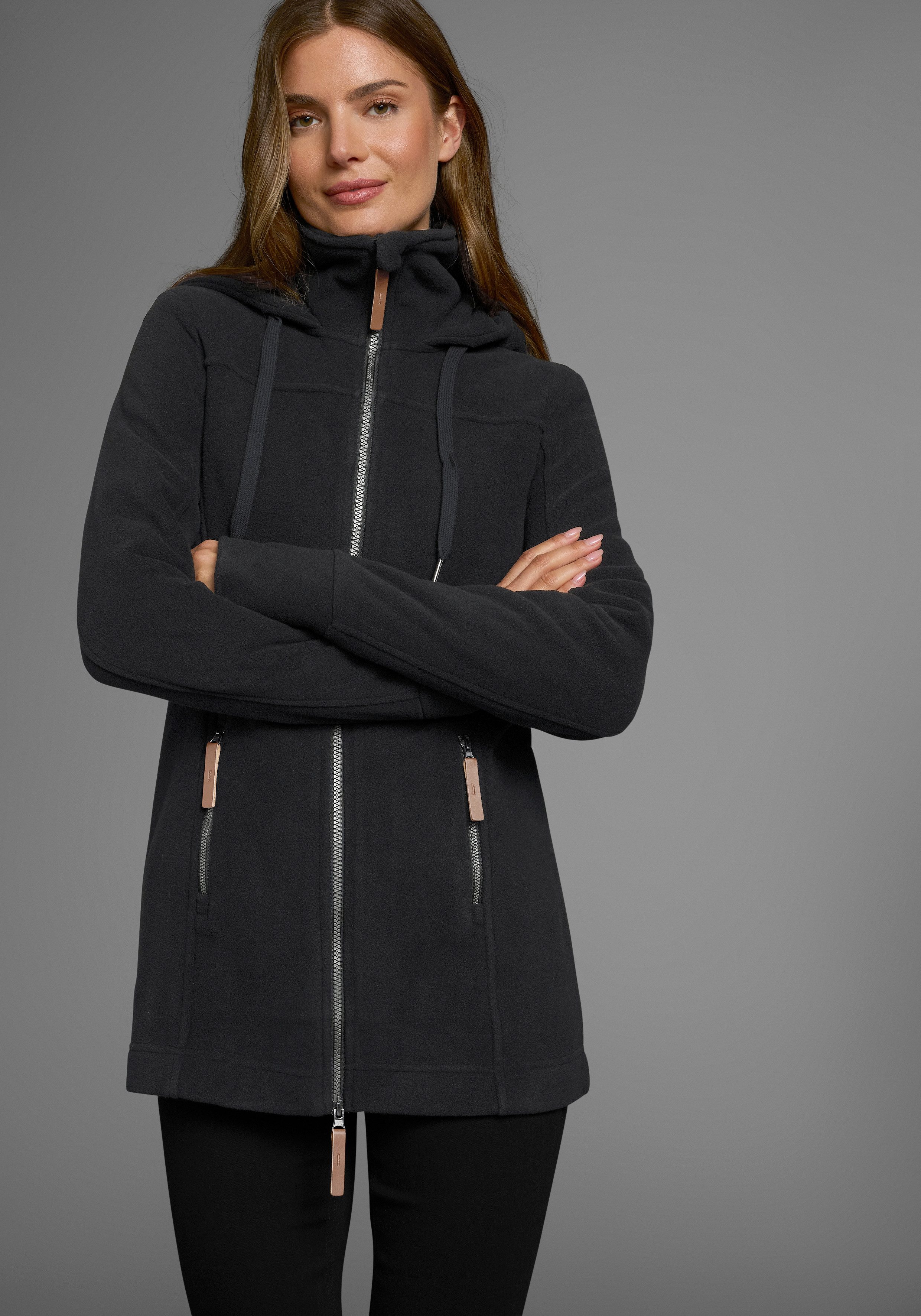 Polarino Fleecejacke aus Fleece, atmungsaktiv, schnell trocknend günstig online kaufen