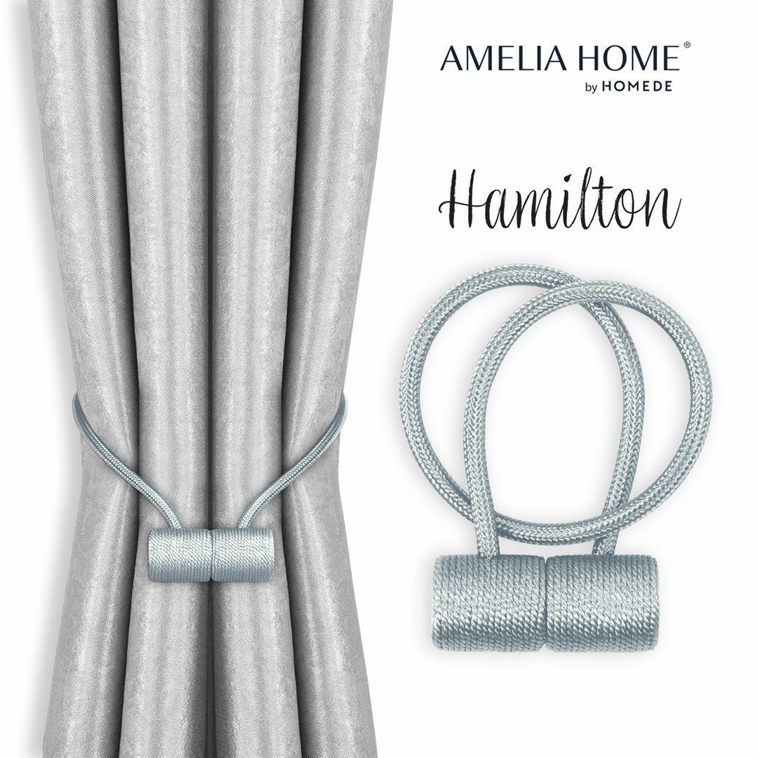 AmeliaHome Raffhalter Vorhang Gardinen Halter Raffhalter Magnetverschluss Abstrakt, Vorhang, Vorhänge, Gardinen, Dekoschal, (Set, 2-tlg., Sparpack), Magnetisch