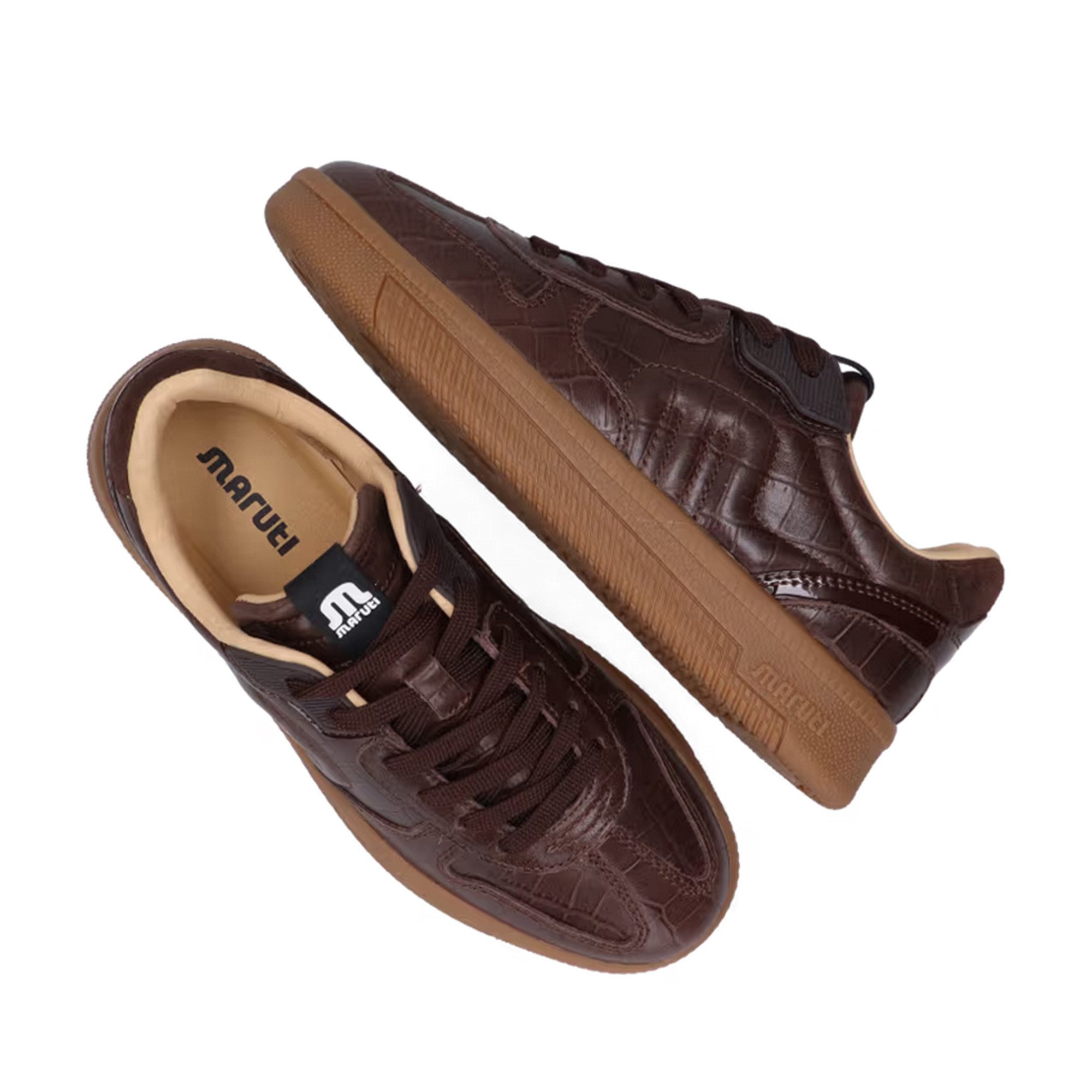 Maruti Yale leather Croco Sneaker