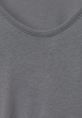 Cecil T-Shirt mit abgerundetem V-Ausschnitt