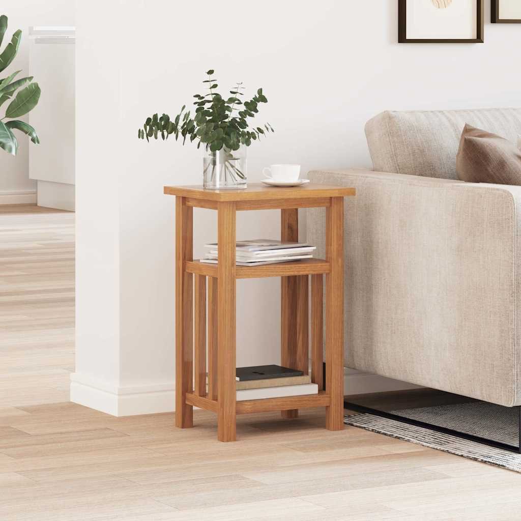 furnicato Beistelltisch Massivholz 27 x 35 x 55 cm Braun (1-St), Stabiler Beistelltisch mit Magazinablage für dein Wohnzimmer