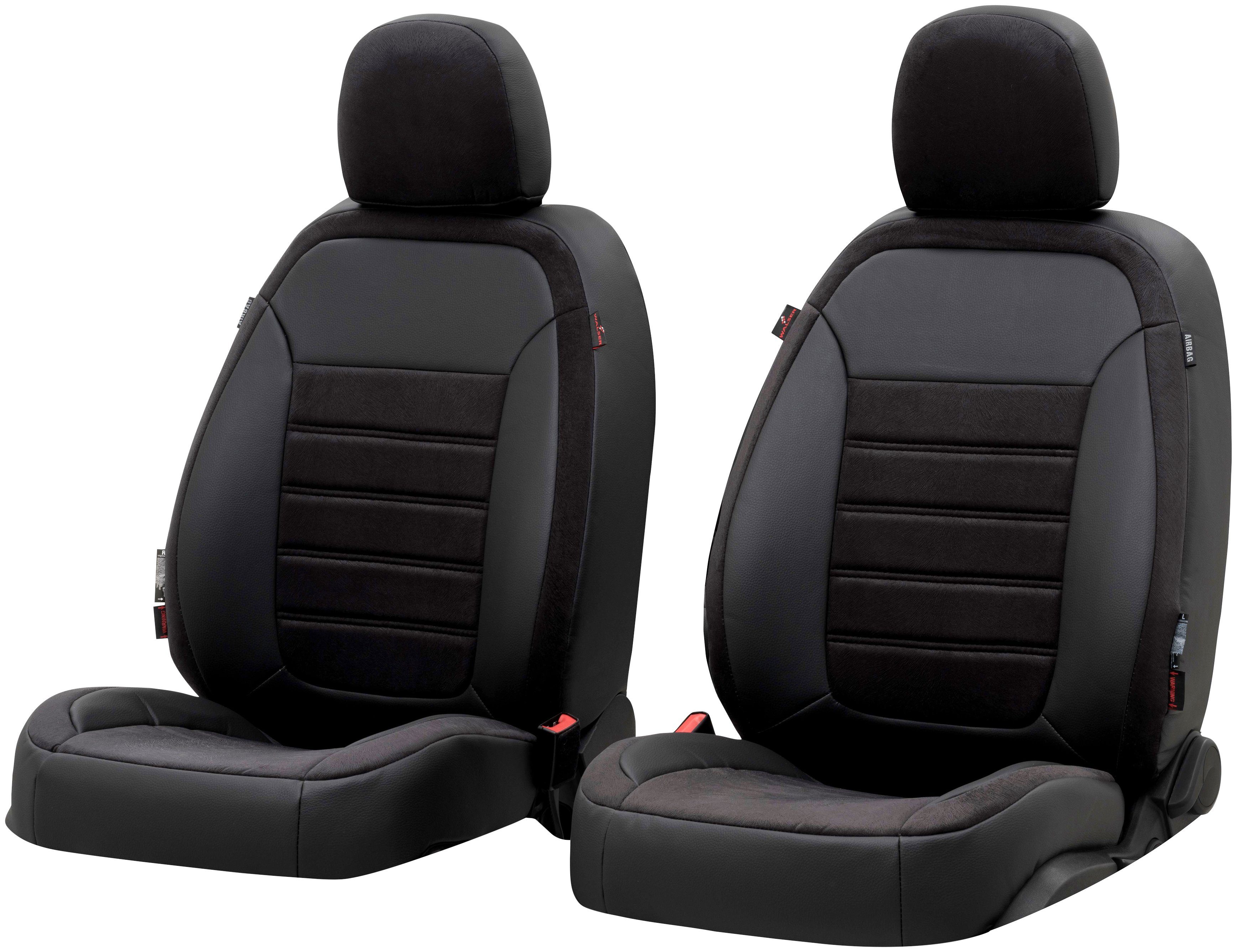 Sitzbezüge passend für BMW X1 (Schwarz-Rot) - RoyalClass