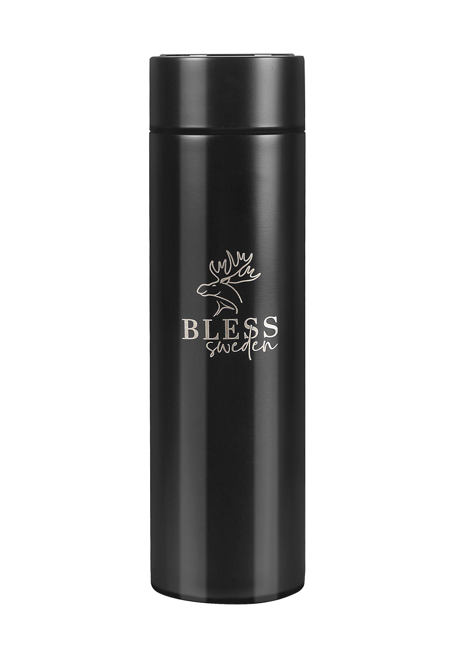 Trinkflasche Black BLESS Trinkflasche ml Bottle Smart Sweden 500 LED-Temperaturanzeige