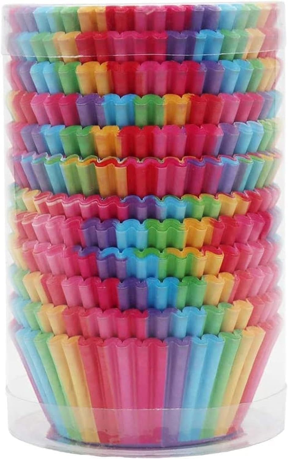 FELIXLEO Muffinform 200 Stück Muffinförmchen Papier Cupcake Wrapper Regenbogen, (1-tlg)