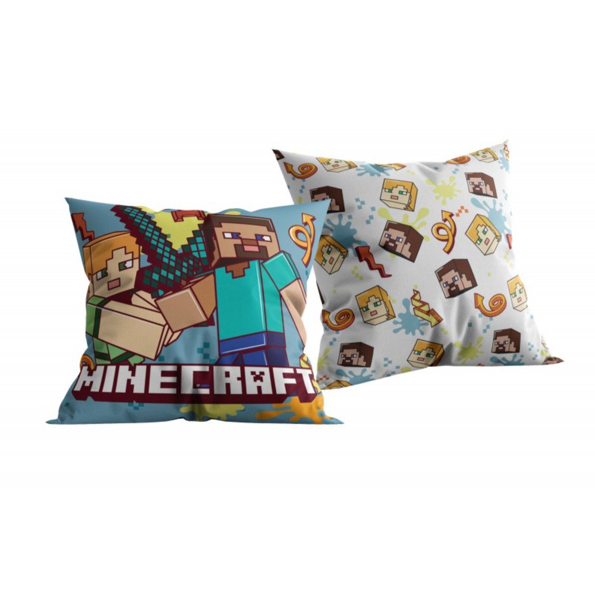Minecraft Dekokissen 40 × 40 cm Kuschelkissen mit weicher Polyester Oberfläche und Füllung