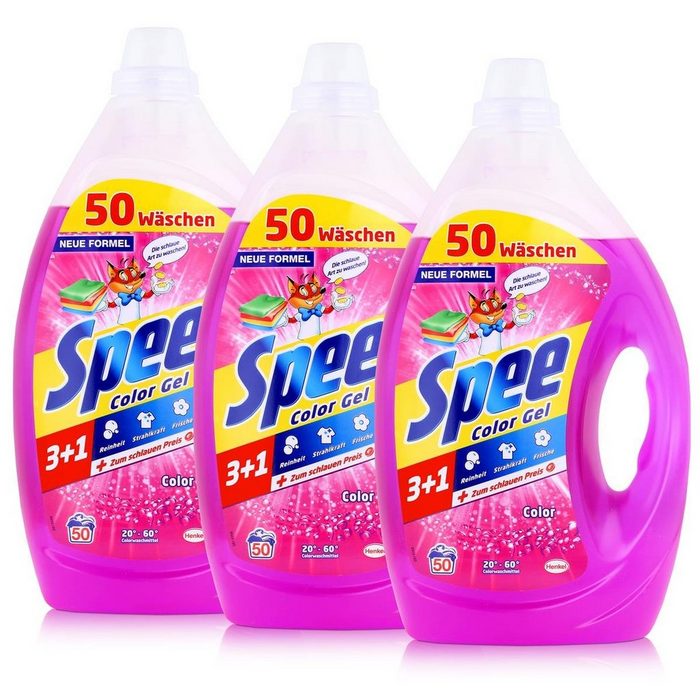 Spee Spee Aktiv Gel Color Waschmittel 2 5L - Für saubere Wäsche (3er Pack) Colorwaschmittel