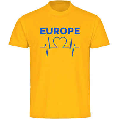 multifanshop T-Shirt Kinder Europe - Herzschlag - Boy Girl