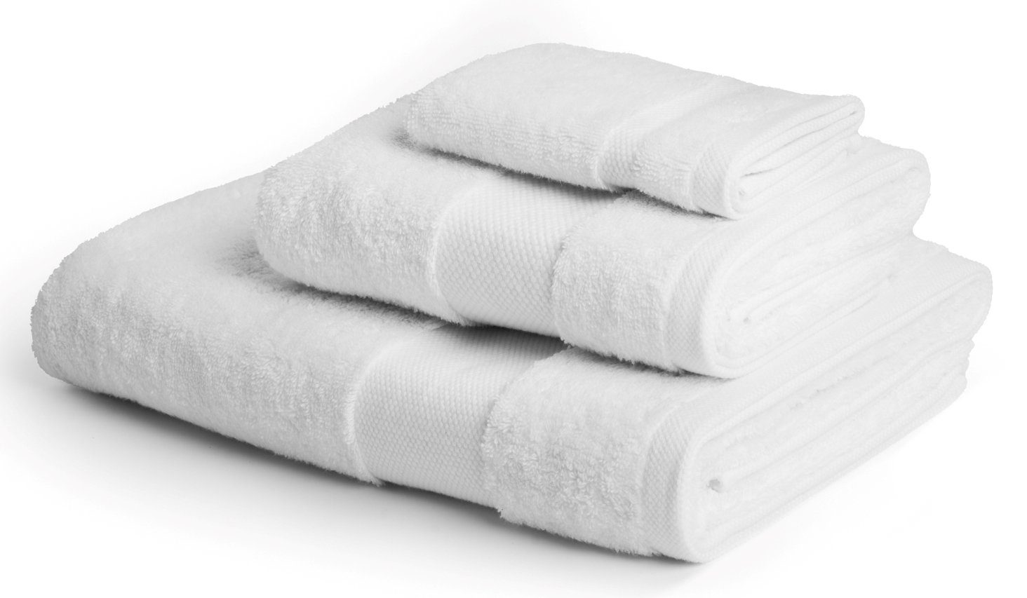 10 x Handücher Gästetücher Badetücher 30 x 30 weiß aus Baumwolle 450Gr./qm 