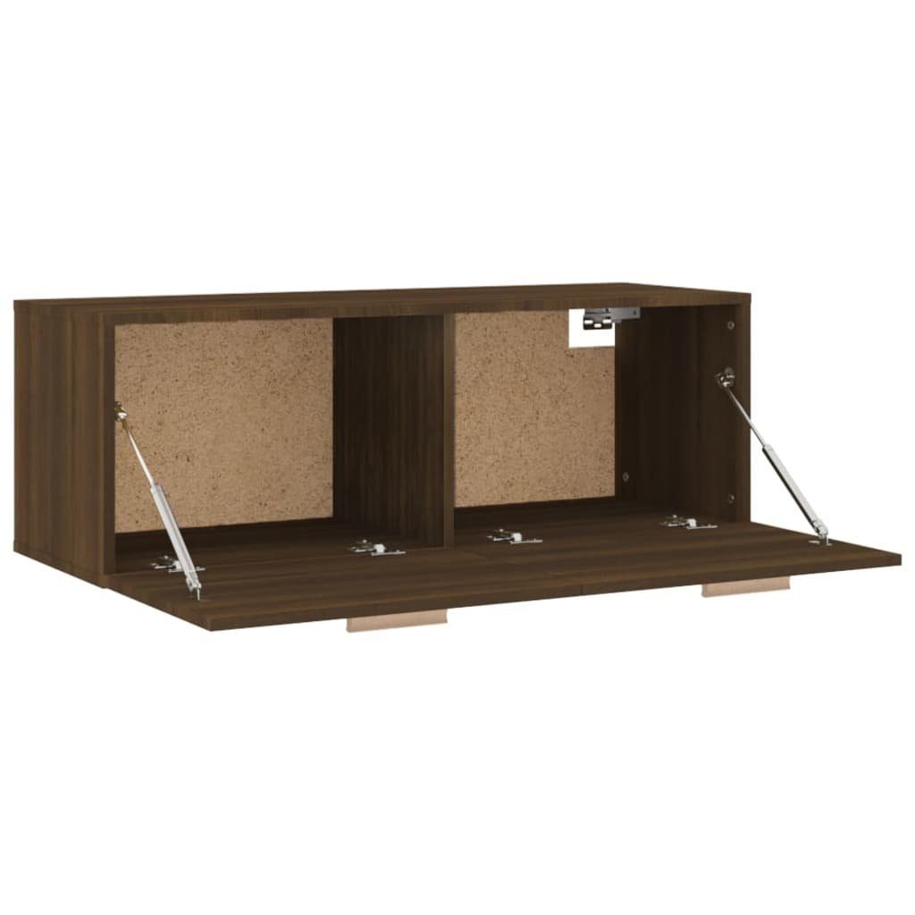 Braune Wandschrank (1-St) vidaXL Eiche Braun Eichen-Optik Holzwerkstoff cm Fächerschrank 100x36,5x35