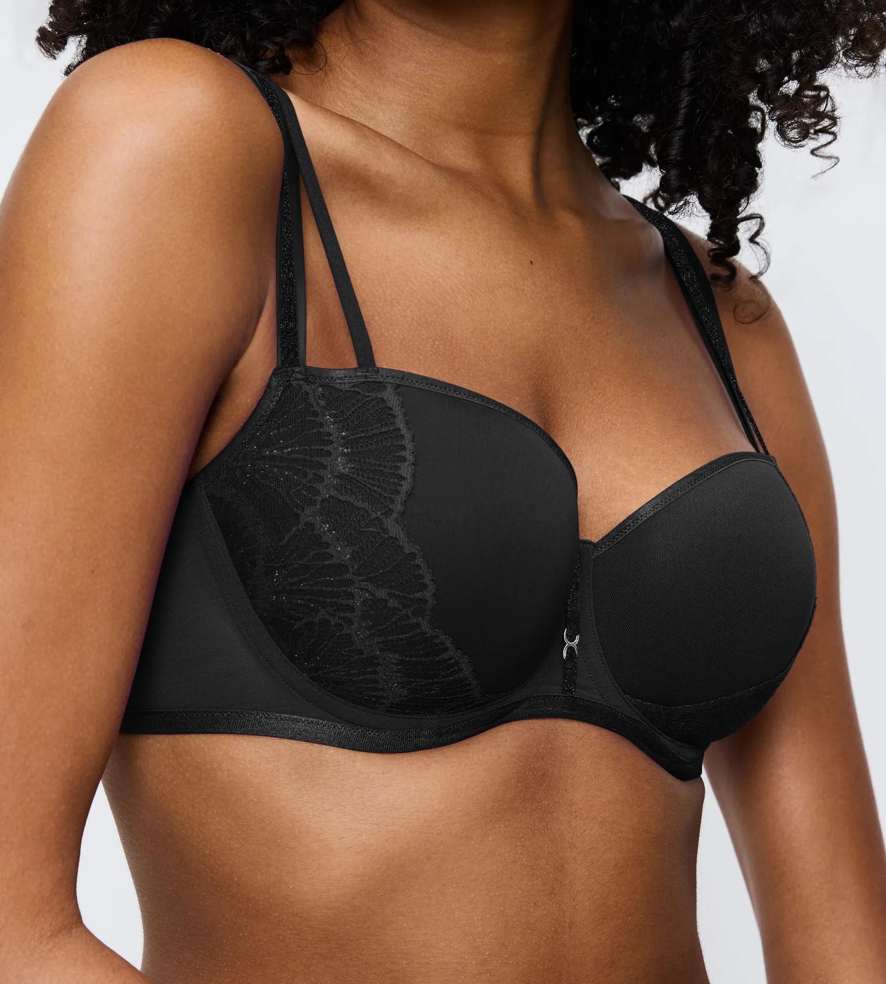 Triumph Balconette-BH Palina Moonlight Kiss Triumph x Palina Rojinski, gefütterte Spacer-Cups, Spitze, Glitzergarn