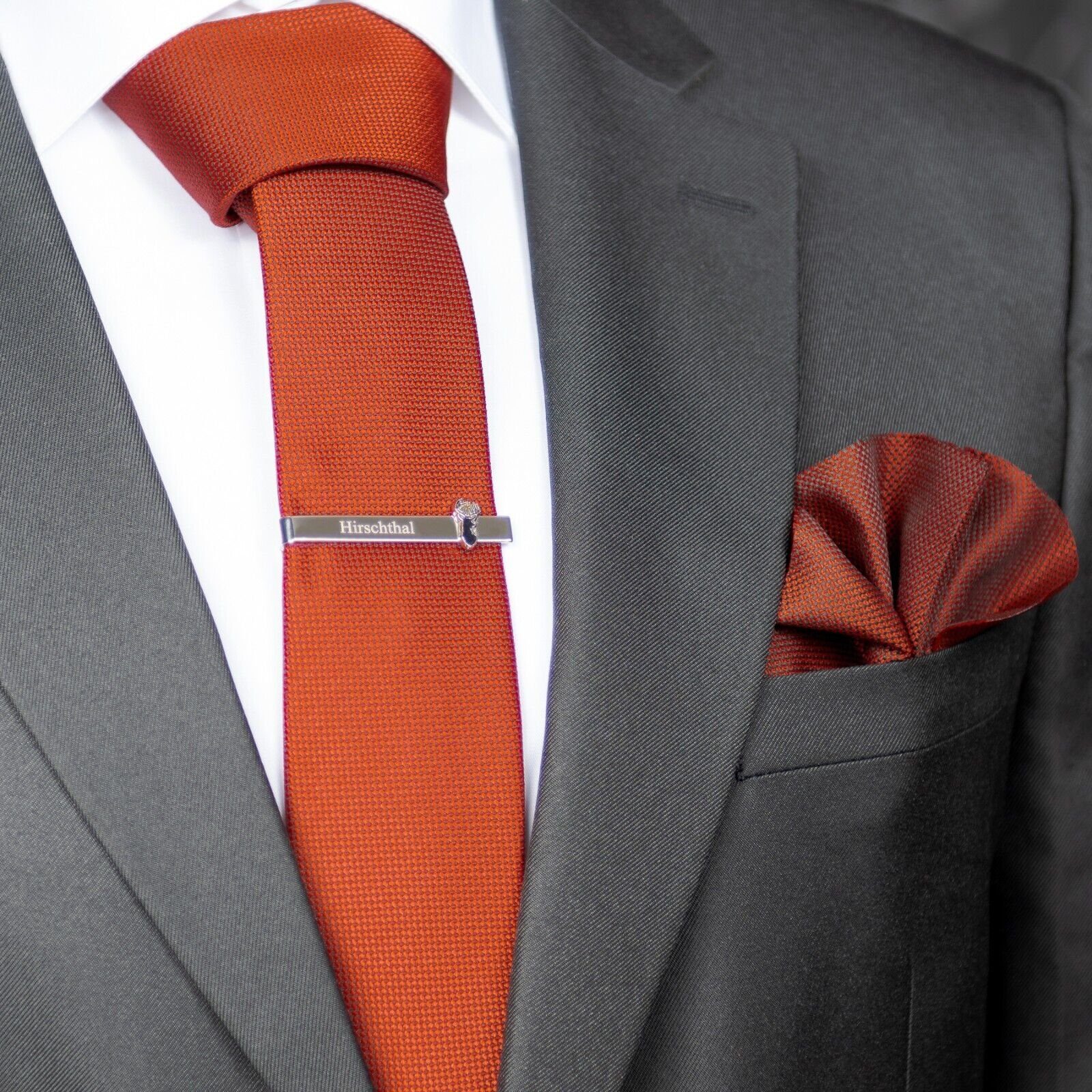 Hirschthal Krawattennadel mit Gravur Herren Business Krawattennadel, im modischen Look – Bild 5 von 5