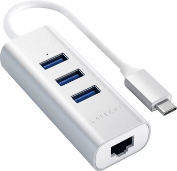 Satechi Type-C 2-in-1 3 Port USB 3.0 Hub & Ethernet USB-Adapter USB 3.0 Typ A, RJ-45 (Ethernet) zu USB Typ C