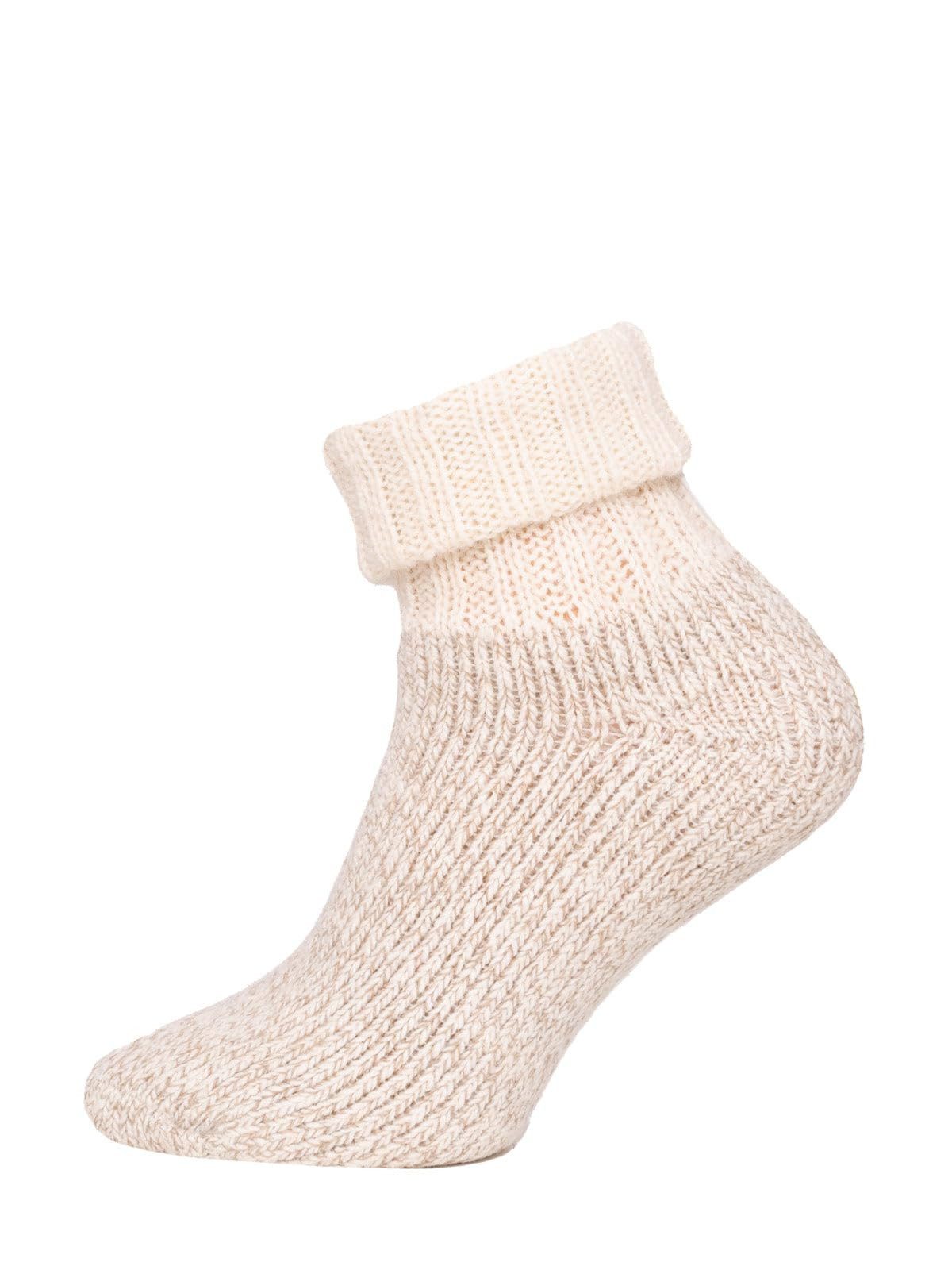 HomeOfSocks Umschlagsocken Baumwoll Wollsocke Weich in Pastell Dicke Socken Hyggelig Warm mit Umschlag und Frottee in Pastellfarben
