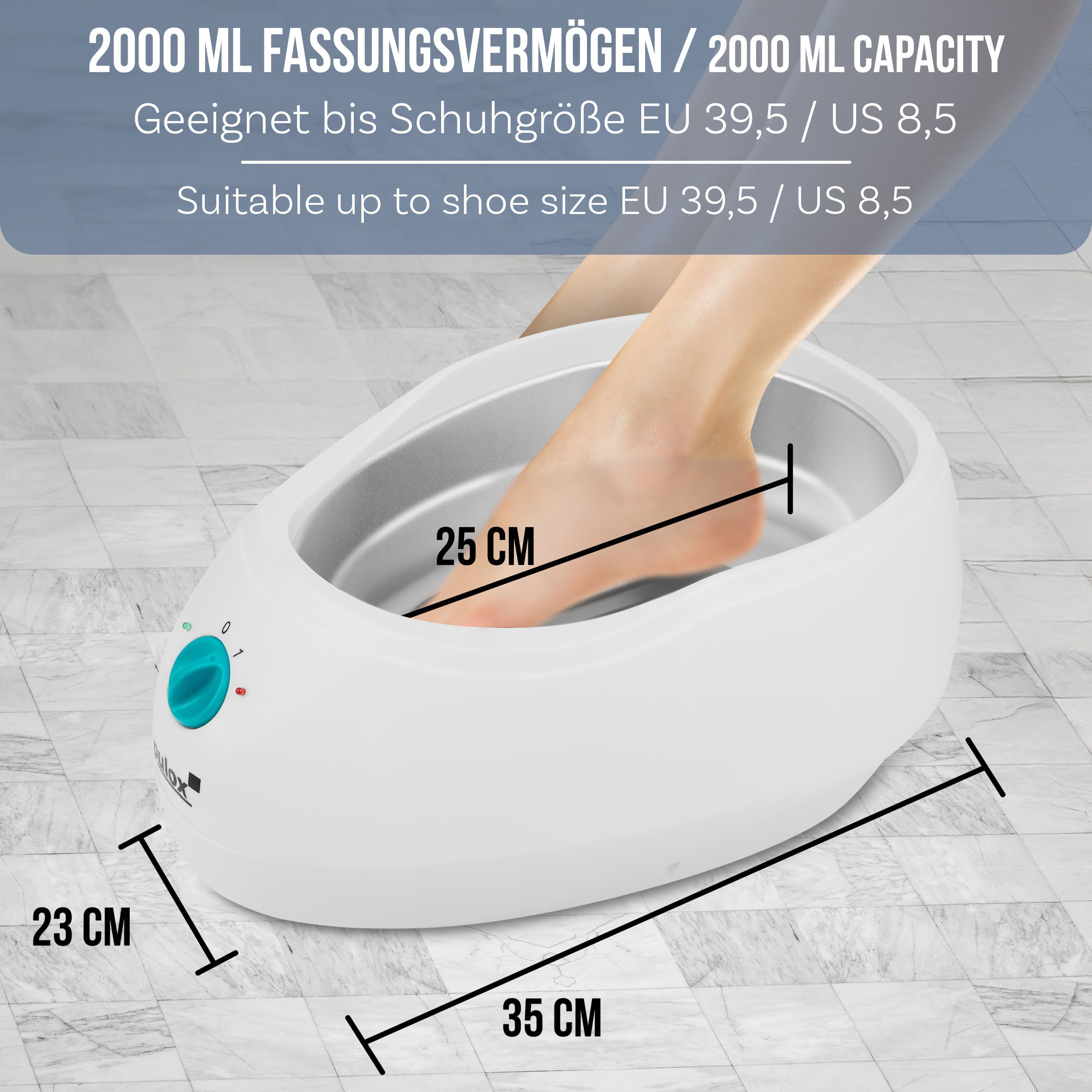 pulox Paraffinbad Wachsbad zum Schmelzen von Paraffinwachs - inkl. 4x Wachs