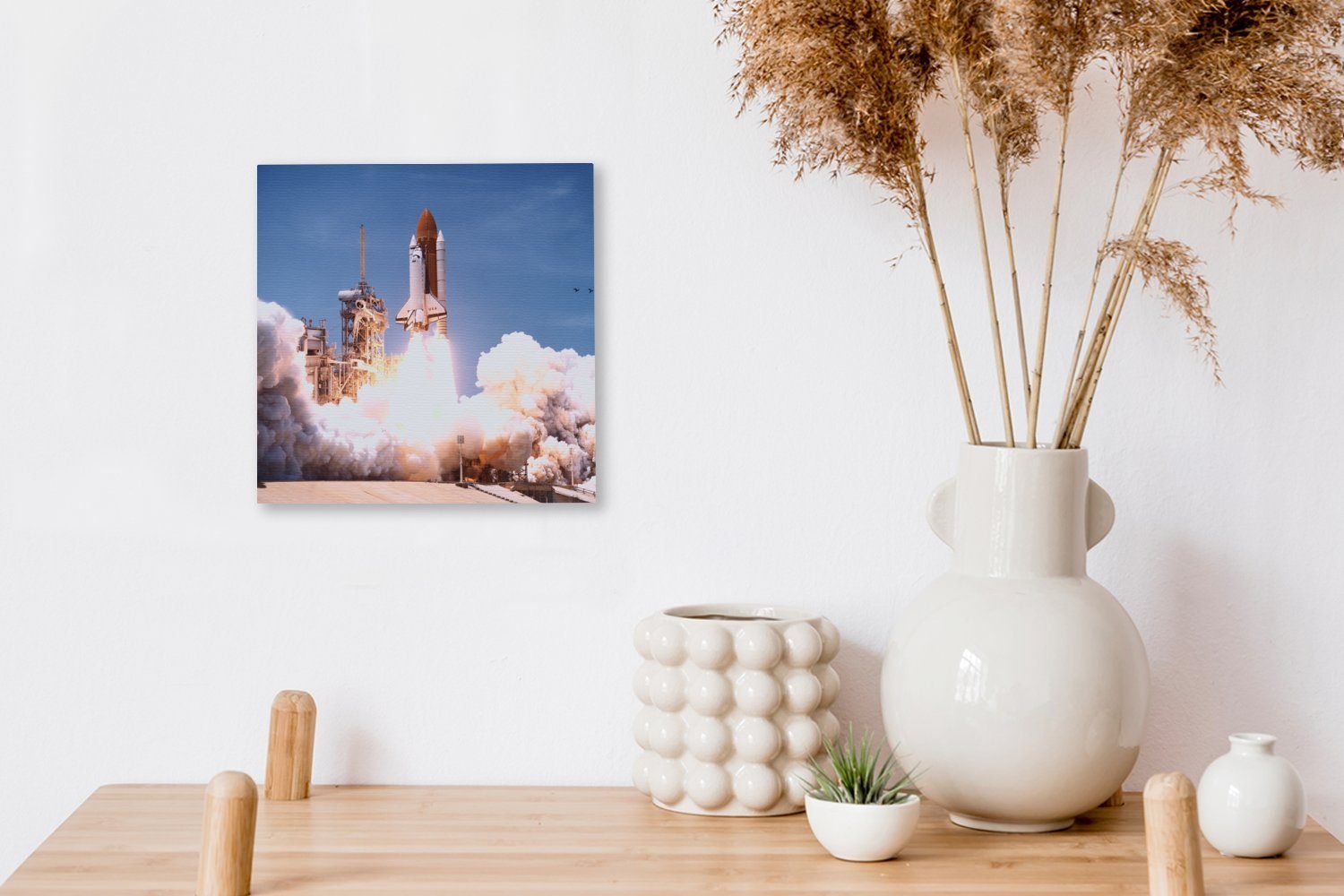 St), Bilder Raumfähre, OneMillionCanvasses® Leinwandbild Der Schlafzimmer Wohnzimmer Start für Leinwand (1 einer