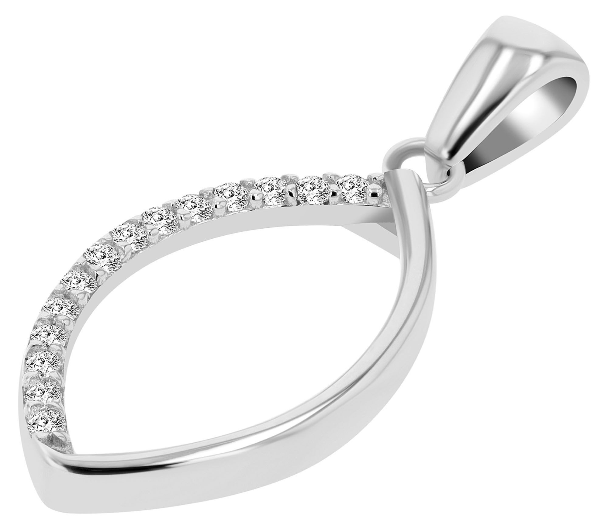 Kettenanhänger Anhänger aus 333 Gold mit Zirkonia