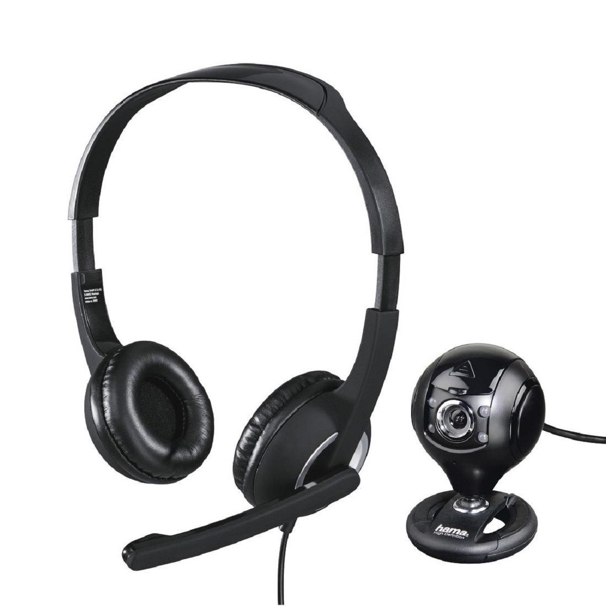 Hama Headset & Webcam Set – Perfekt für Büro, Home-Office & Videoanrufe PC-Headset