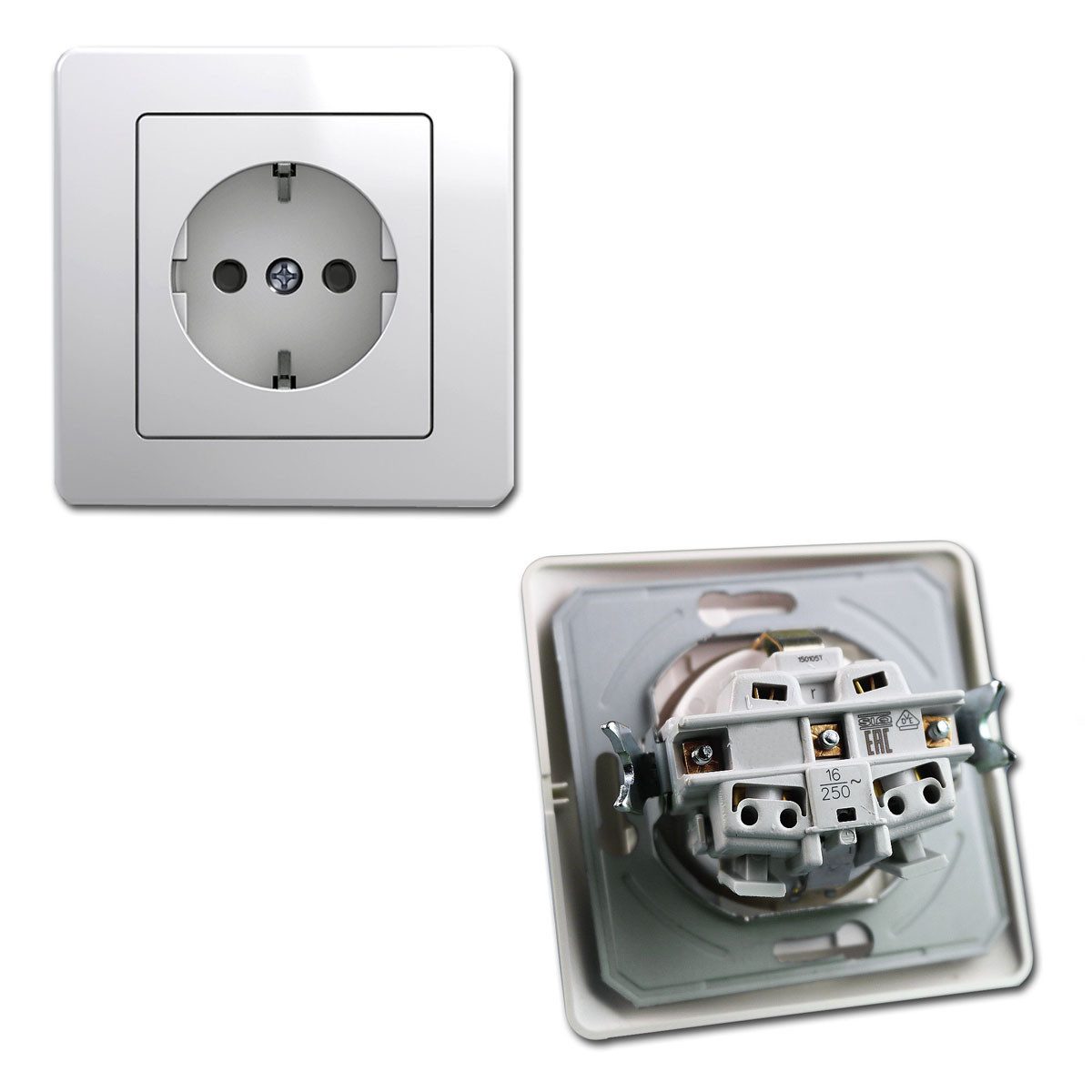 TEM EKONOMIK Starter-Kit, 16er Set 250V~/ 16A, UP, w Unterputzschalter