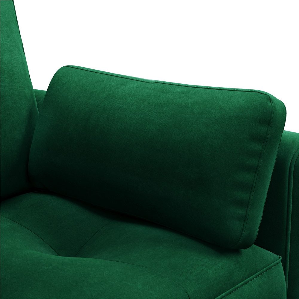 Yaheetech Sofa Polstersofa mit Rückenkissen & Seitenkissen & Seitentaschen, 1 Sitzer Sofa bis 136 kg belastbar